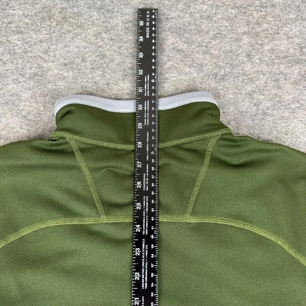The North Face 1/4 Zip Fleece Pullover Polyester Green Mens Large L